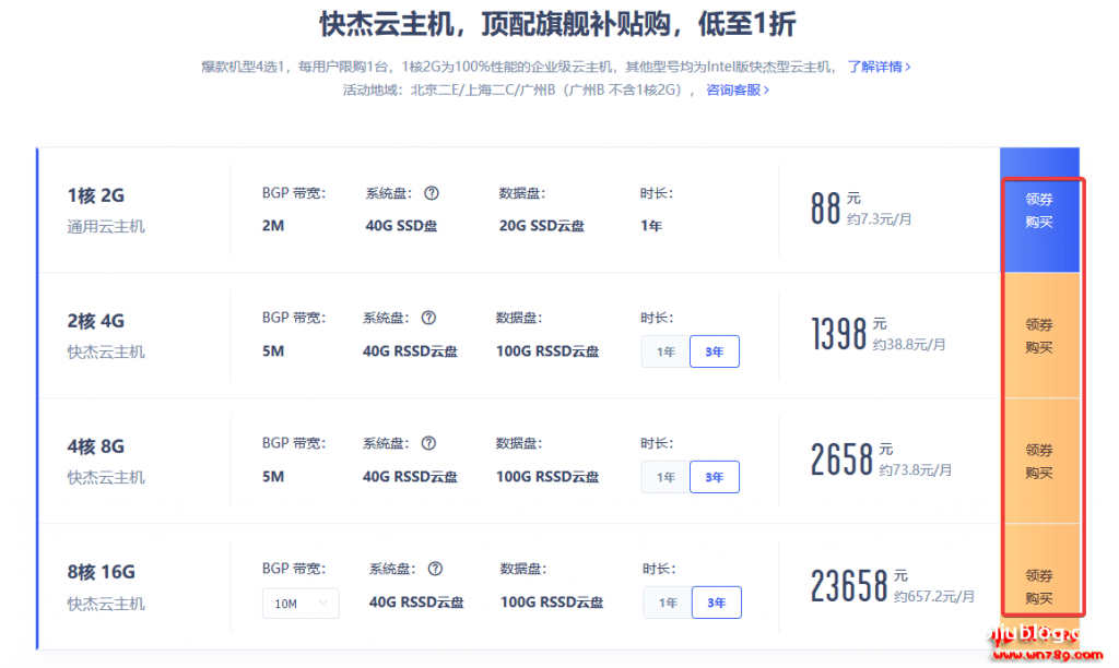 促销的快杰云服务器