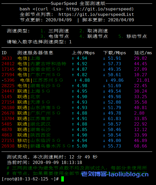 SuperSpeed快杰云主机三网测速