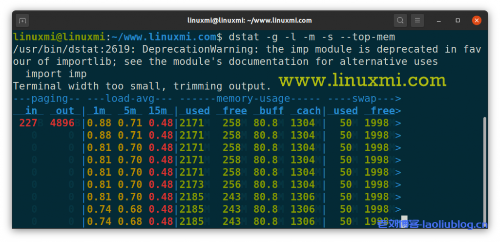 利器分享_实时监控Linux服务器性能的工具dstat