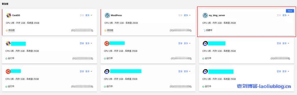 购买后即可在Lighthouse控制台查看创建的WordPress服务器