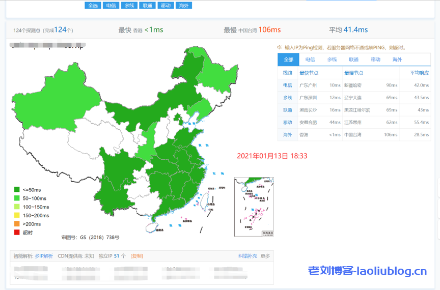 LayuiCdnPro主打境外免备线路：附图时间2021年01月13日18:30。