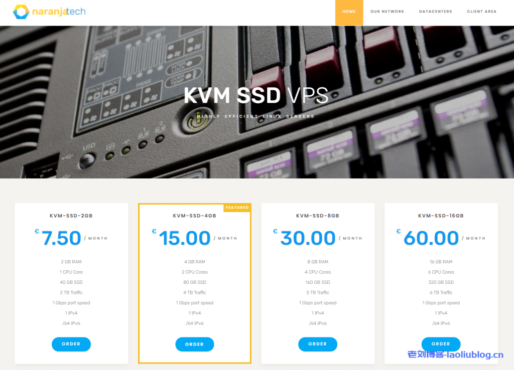 naranjatech荷兰VPS促销1核(EPYC7542)2G内存30G NVMe SSD硬盘月流量5TB年付20欧元附优惠码及测试IP