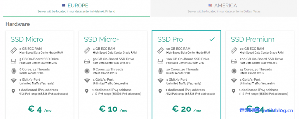 webdock不限流量LXD架构VPS云主机6核12线程2G内存5G SSD硬盘1Gbps带宽月付4欧元，机房可选芬兰、德国、美国