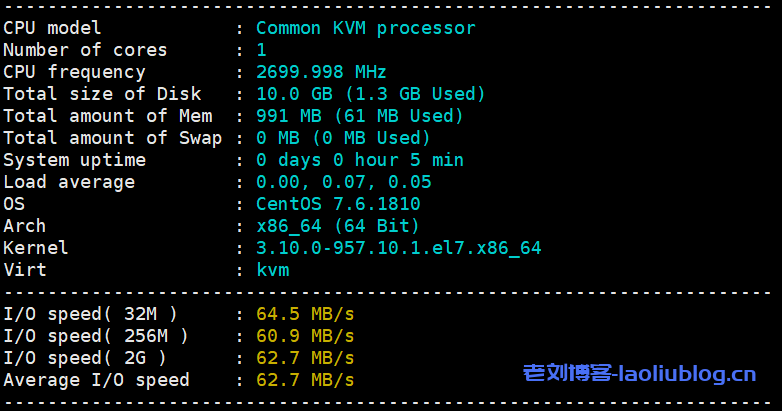 VPS测评:HostYun洛杉矶廉价GIA原生IP-套餐A(1核1GB内存10GB硬盘500GB月流量60Mbps带宽1个IPv4带10G高防)