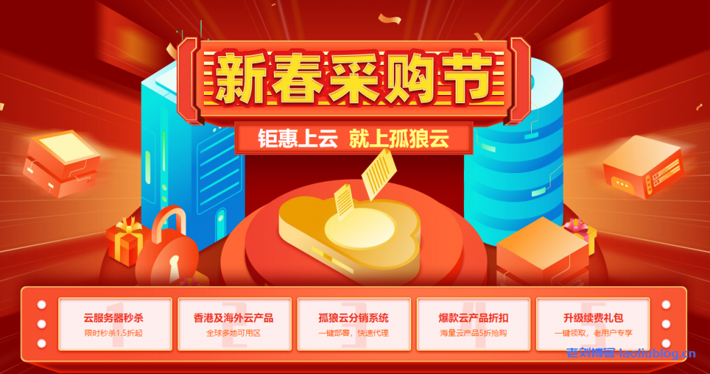 孤狼云新春采购节:香港安畅/沙田CN2线路云服务器1核1G内存1M带宽40G硬盘月付10元