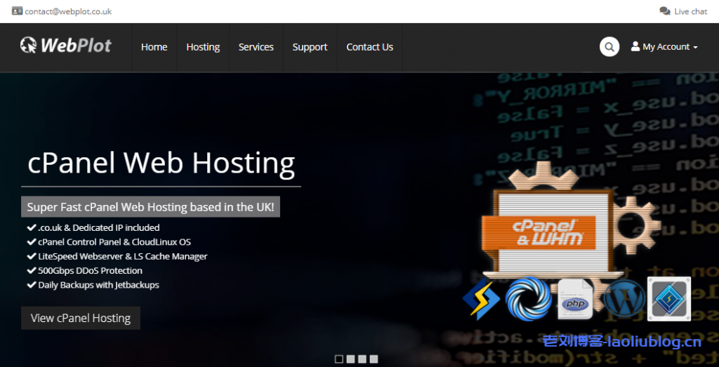 WebPlot法国OVH机房AMD+NVMe系列VPS自带500Gbps的DDoS防御,cPanel面板英国虚拟主机赠送co.uk域名,任意配置套餐首月全部1欧元