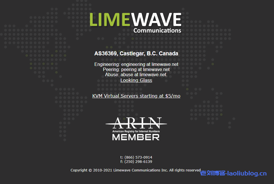 Limewave加拿大VPS：$1/月/1核512MB内存/10GB SSD空间/500GB流量@1Gbps端口/KVM架构