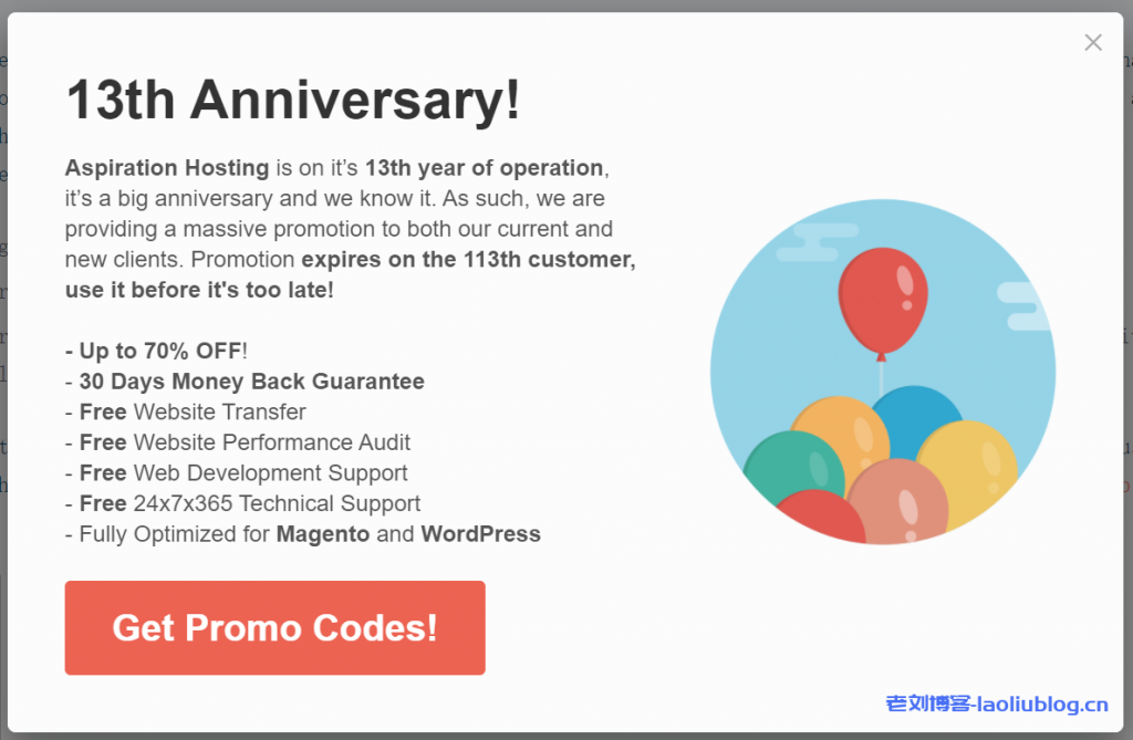 AspirationHosting十三周年庆:美国VPS、虚拟主机、云服务器低至3折,月付$1.8起