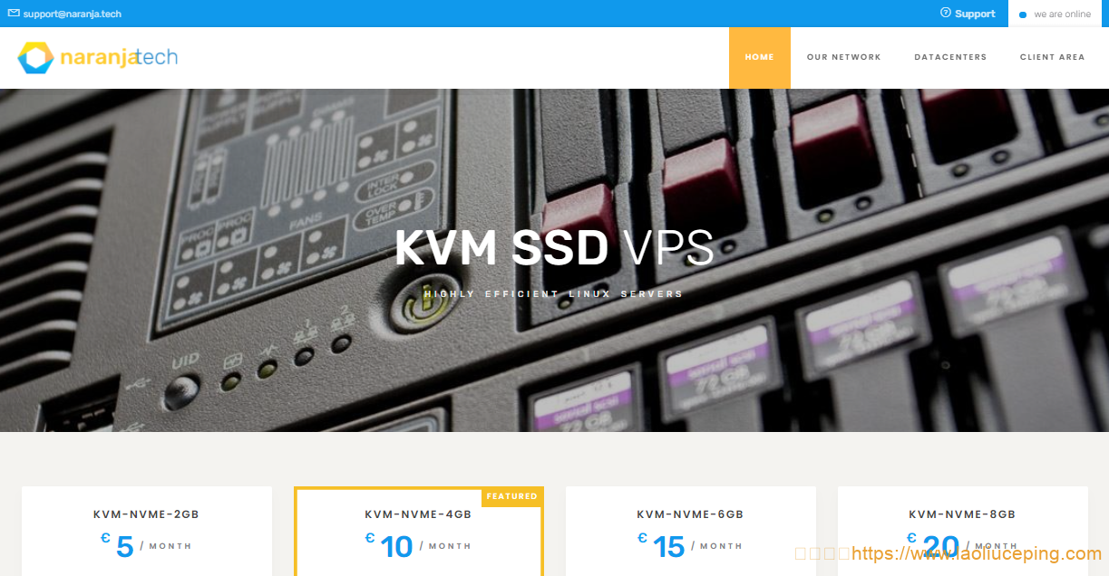 Naranjatech荷兰VPS:€18/年/1核@AMD EPYC 7452/2GB内存/30GB NVMe空间/5TB流量/1Gbps端口/KVM